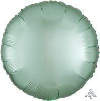 18 inch Satin Luxe mint green round foil balloon