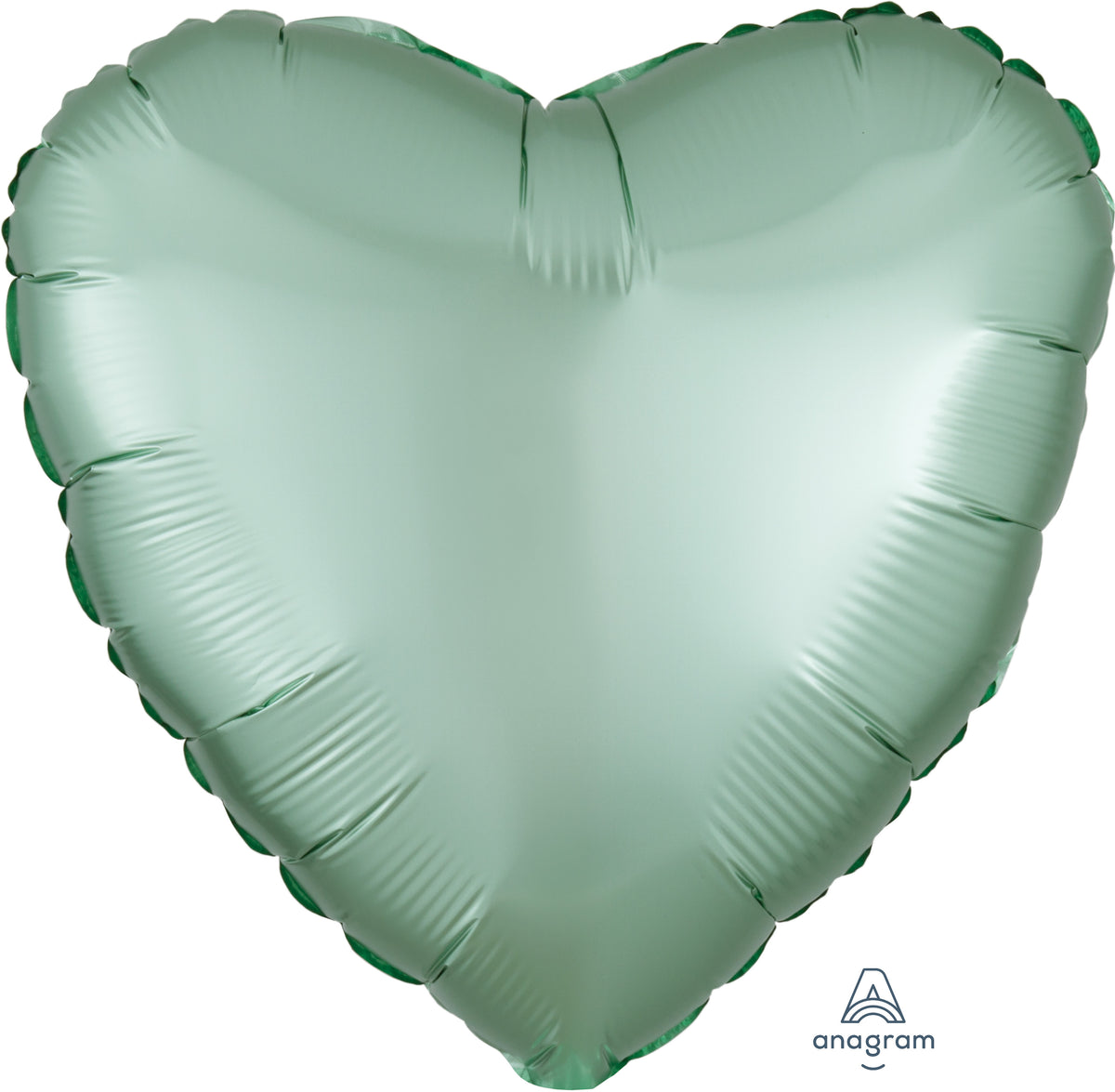 18" Satin Luxe Mint Green Foil Heart Balloon