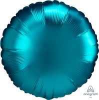 18 inch Satin Luxe aqua round foil balloon