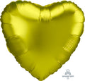 18" Satin Luxe Lemon Foil Heart Balloon