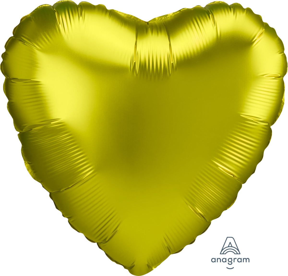 18" Satin Luxe Lemon Foil Heart Balloon