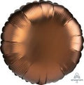 18 inch Satin Luxe cocoa round foil balloon