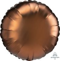 18 inch Satin Luxe cocoa round foil balloon