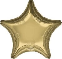 18 inch white gold star foil balloon
