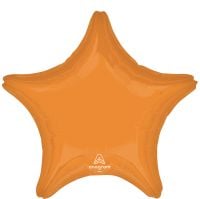 18 inch vibrant orange star foil balloon