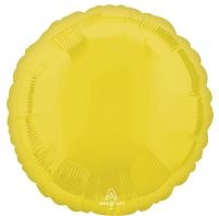18 inch vibrant yellow round foil balloon