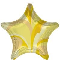 18 inch gold macro marble star foil balloon