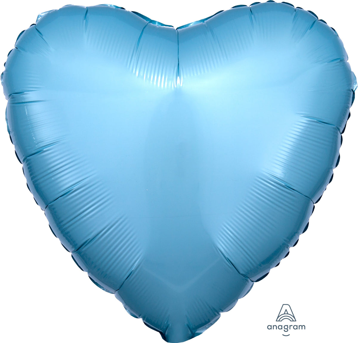 18" Pearl Pastel Blue Foil Heart Balloon