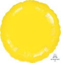 18 inch metallic yellow round foil balloon