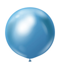 Chrome Blue balloon on a white background