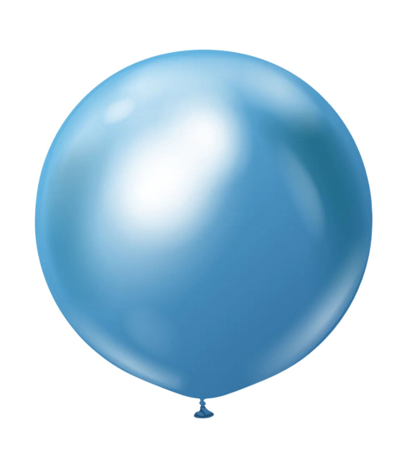 Chrome Blue balloon on a white background