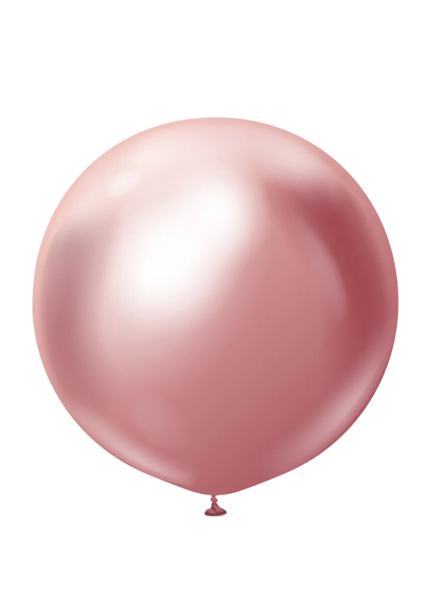 Rose mauve balloon on a white background