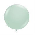 mint green balloon on a white background
