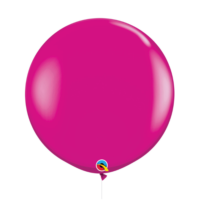 hot Pink balloon on a white background