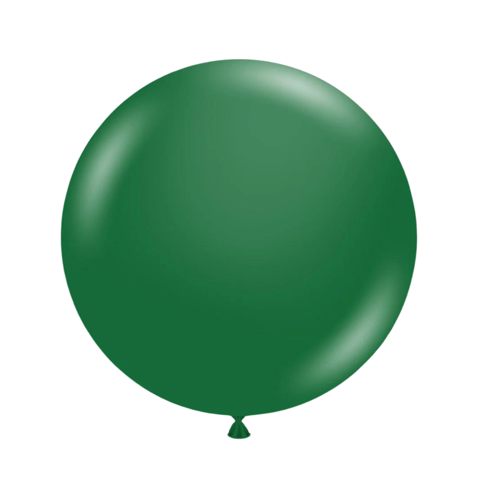 metallic Green balloon on a white background