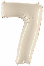 (Uninflated) Sand White Foil Numbers 34" (Betallic)