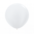 Single white balloon on a white background