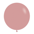 Single Rose pink balloon on a white background