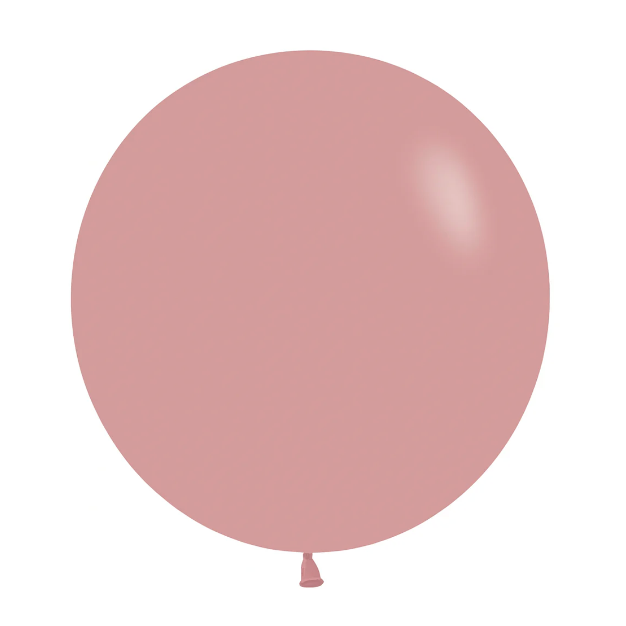 Single Rose pink balloon on a white background