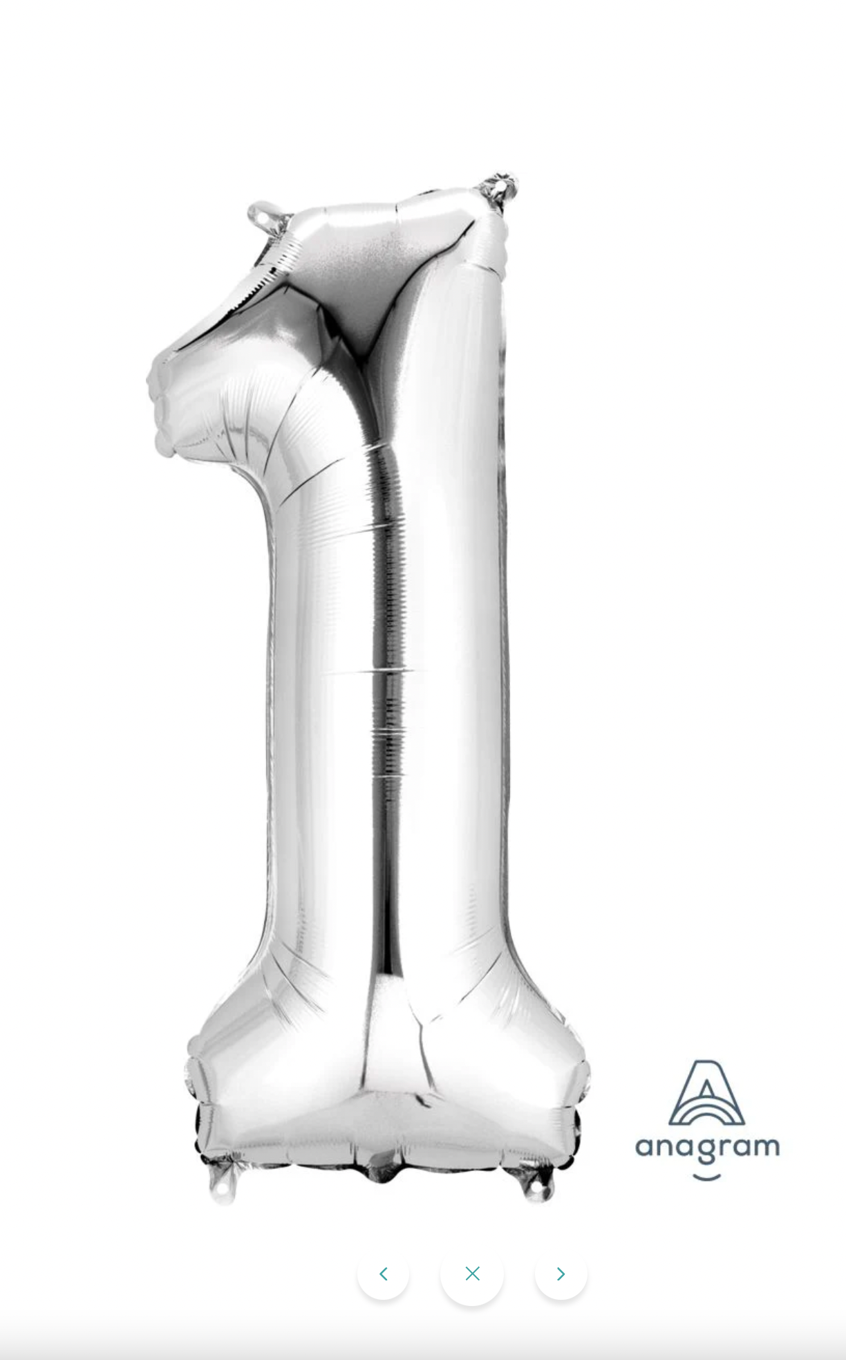 (Uninflate) Anagram Silver 34" Number Balloon