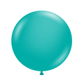 Teal balloon on a white background