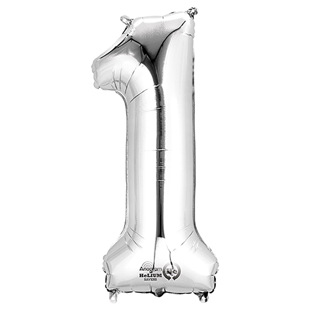 (Uninflated) Anagram Silver 34" Number Balloon