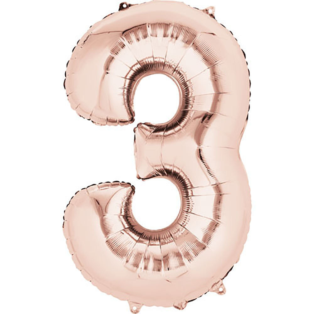 (Uninflated) Anagram Rose Gold 34" Number Balloon