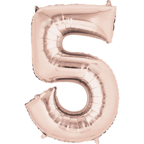 (Uninflated) Anagram Rose Gold 34" Number Balloon