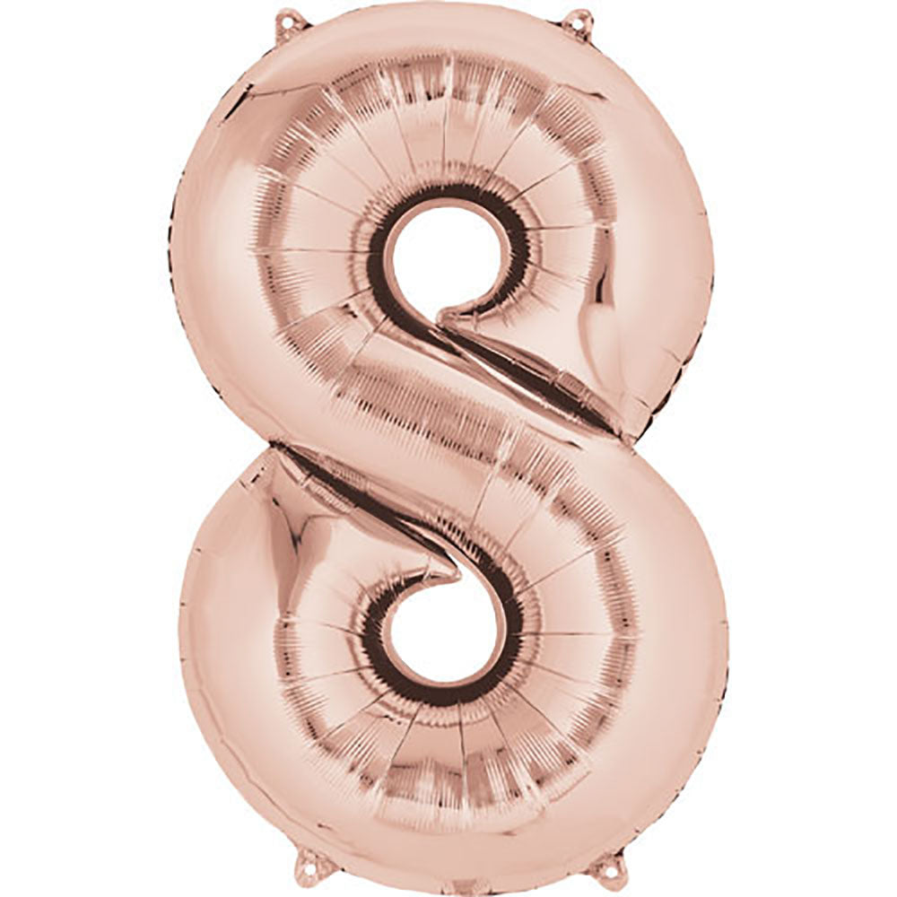(Uninflated) Anagram Rose Gold 34" Number Balloon
