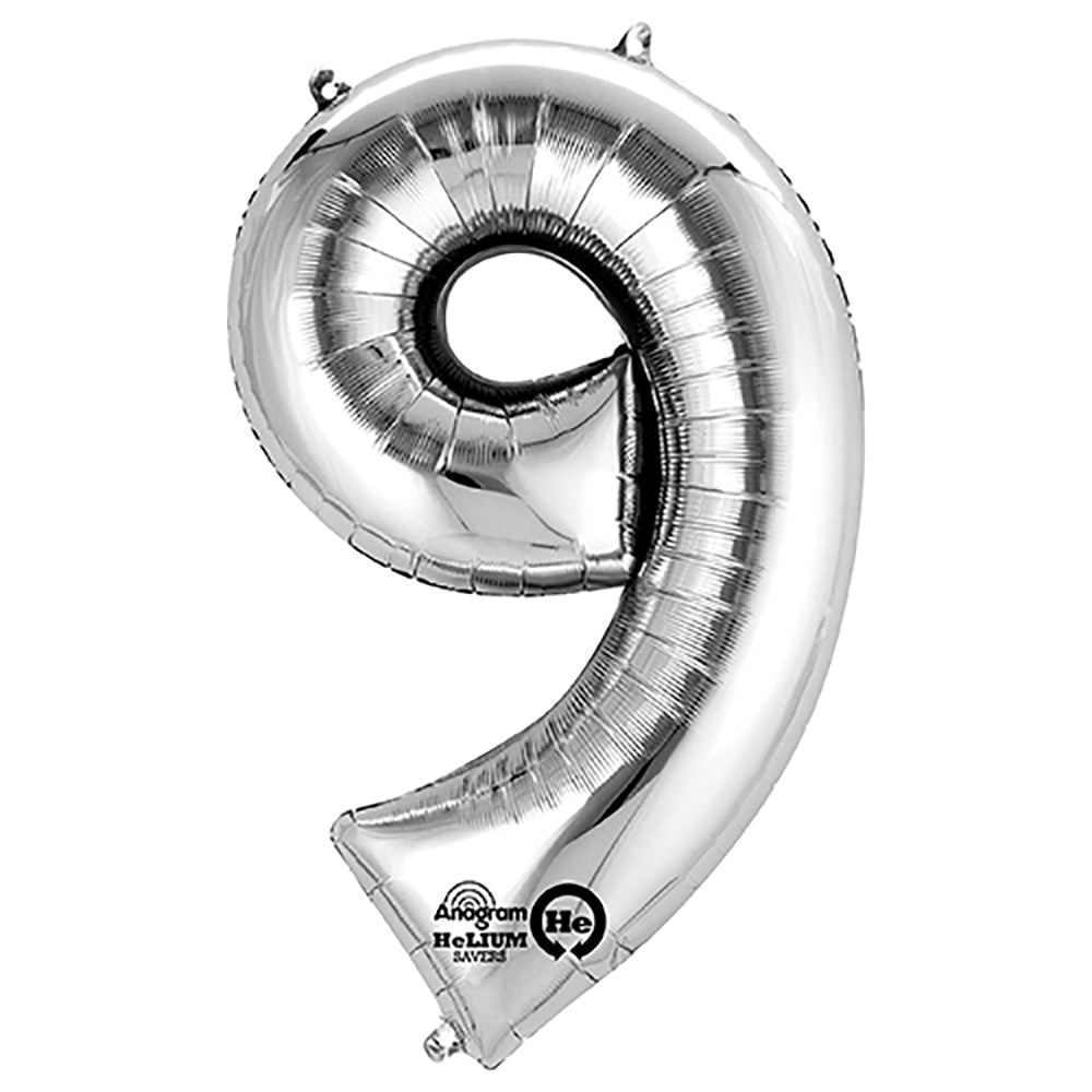 (Uninflated) Anagram Silver 34" Number Balloon