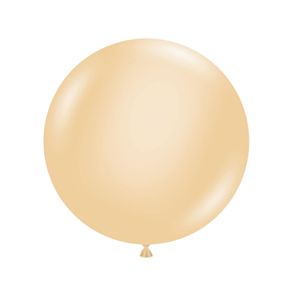 Beige balloon on a white background