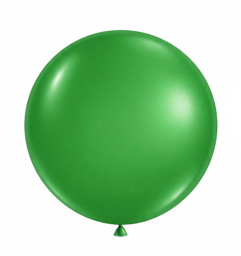 Green balloon on a white background