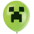 Minecraft 12 inch latex balloons 8 pack