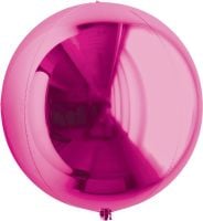 Orbs magenta round sphere foil balloon