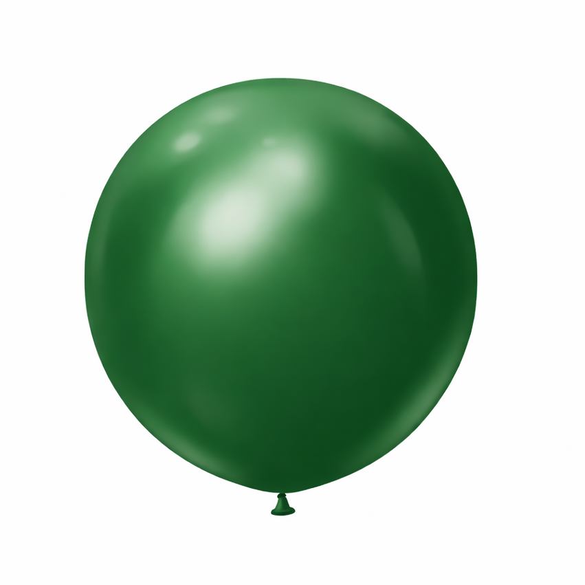 Green balloon on a white background