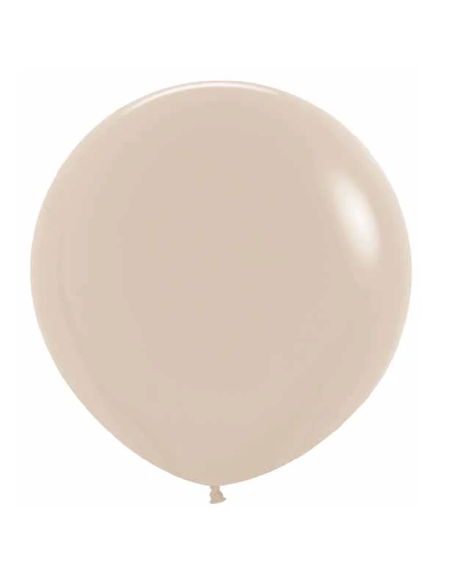 Beige balloon on a white background